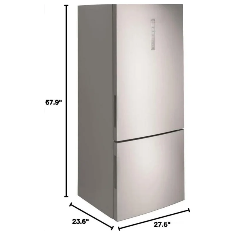 WHOLESALE  15 cu. ft. Bottom Mount Refrigerator Stainless Steel - Quick Cool and Freeze, LED Lighting, Adjustable Shelves
