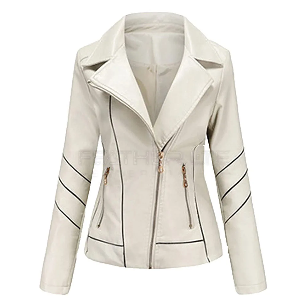 Low MOQ Women Leather Jacket Factory Direct Sale Fashion Leather Jackets For Women In Stock