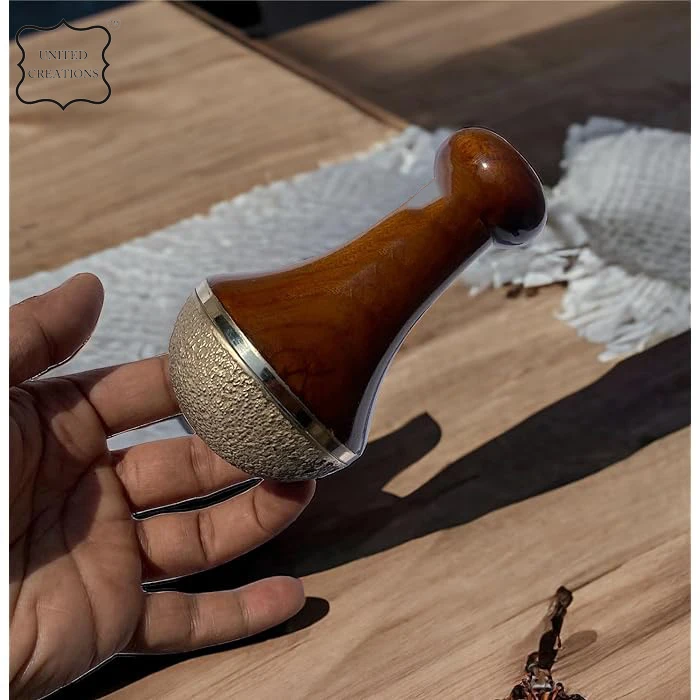 Wholesale Ayurvedic bronze Kansa stick massager for body back with detox and stress relief benefits, solid ball massager