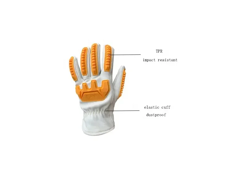 Custom Wholesale Goat Leather TPR Impact Gloves