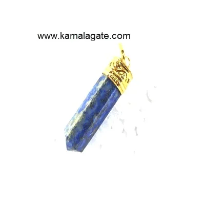 Unpolished Natural Crystal Quartz Rough Point Pendant Raw Metal Stone Jewelry with Plating Unique Crystal Pendant for Sale