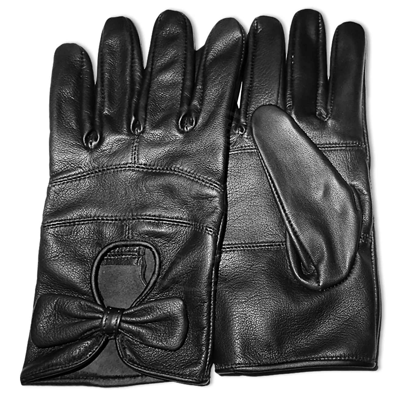 Genuine Sheepskin CP Pieces Black Sheep Leather Gloves