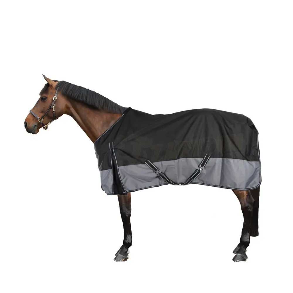 Custom Solid Nylon Polyester Horse Rug Covers Comfortable Durable Waterproof Plain Horse Sheet with Cotton Filling Canvas Shell
