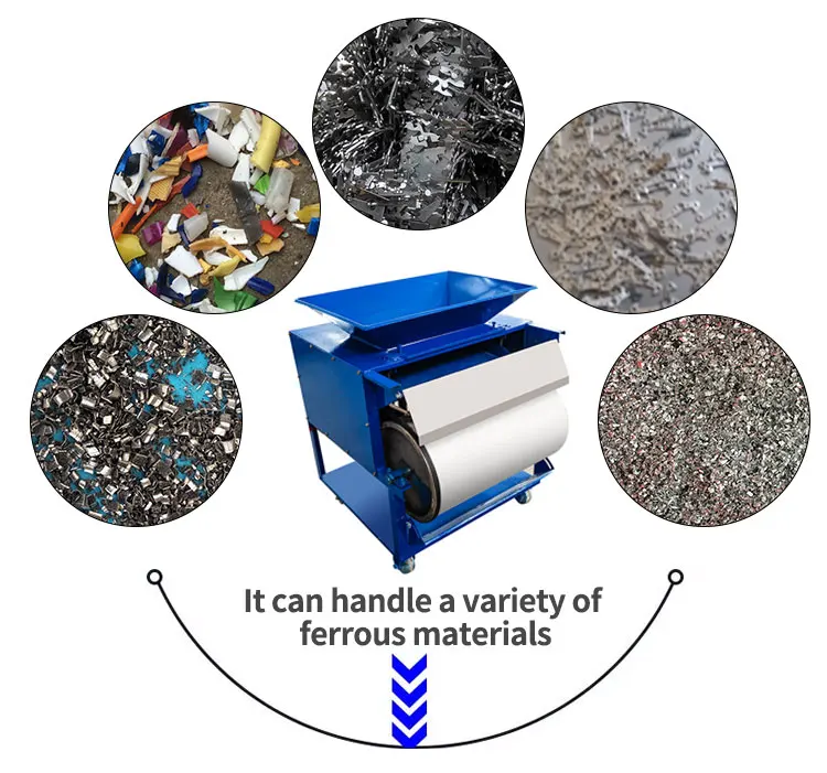 Новый дизайн, сепаратор из алюминиевого металлололома, магнитный сепаратор, магнитный роликовый сепаратор для поверхности шлифовальной машины