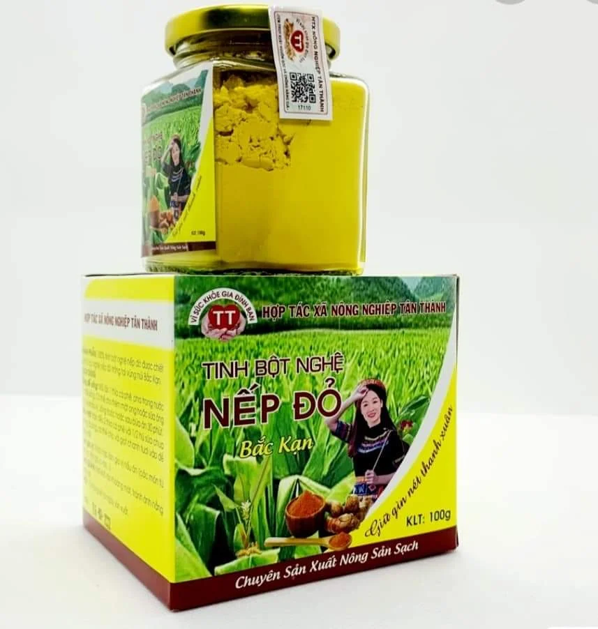 New Arrival Made In Vietnam Pure Bac Kan Red Sticky Turmeric Starch 100g At Reasonable Price For Sale