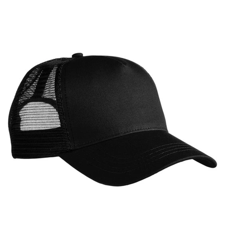 2024 Oem Custom Fashion 5 Panel High Quality Curved Embroidery Custom Logo Mesh Snap Back Cotton Trucker Hat