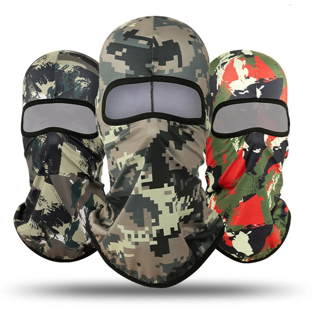 New Mens Ski Mask Cycling Hood Caps Camouflage Breathable Hiking Scarf Full Face Cover Helmet Beanies