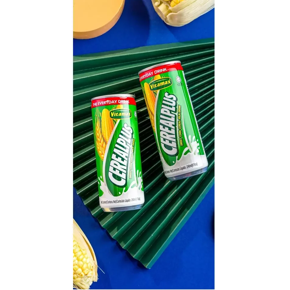 OEM Ready To drink Children Flavoured Milk Breakfast Dessert Drink Energize Vitamax Cereal Plus Sweet Corns 240ml x 24c