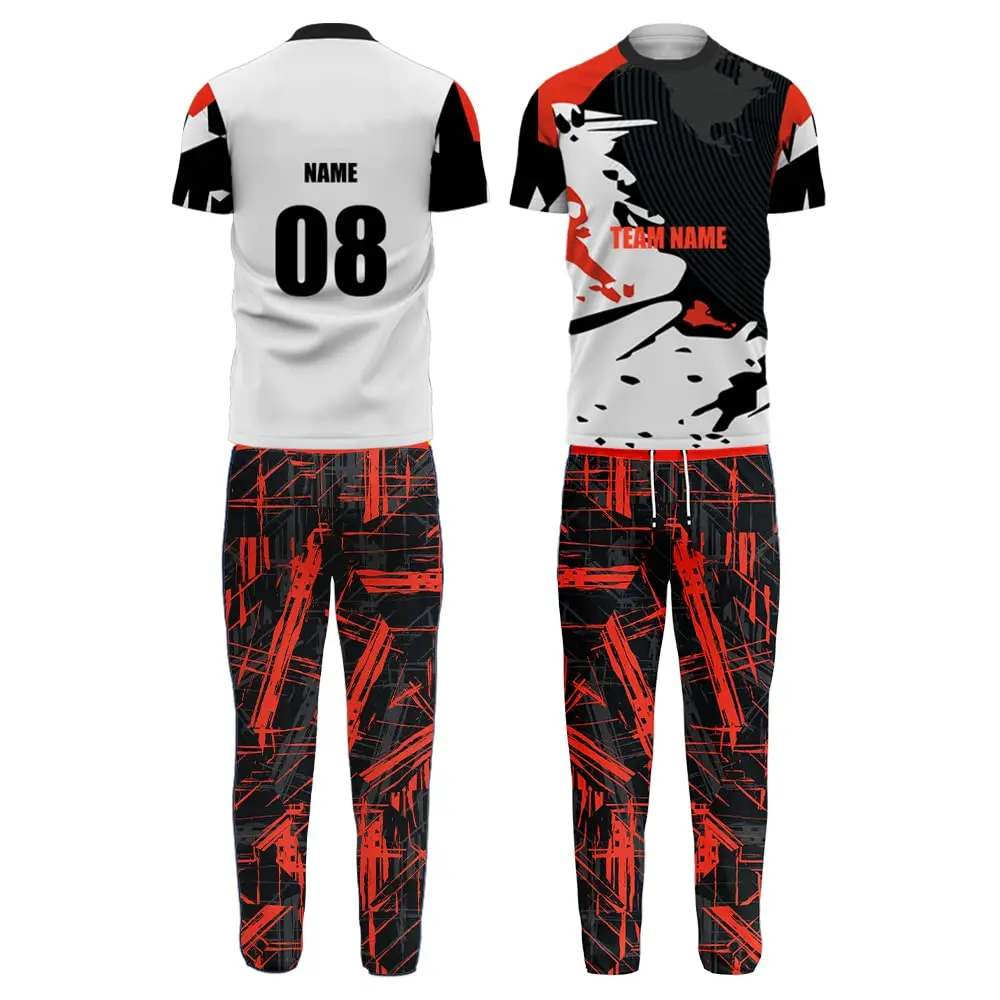 Top Quality Custom New Design Cricket Jersey Trousers And Shirts 3D Print Sublimation Multi Color Cricket Team Uniforms