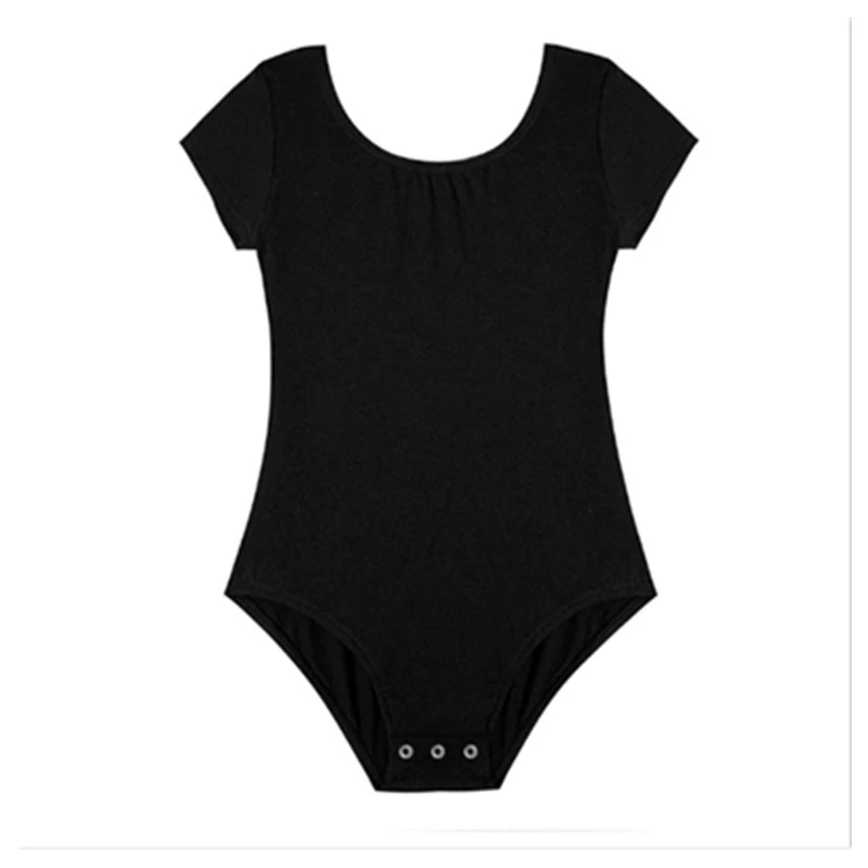 Wholesale Short Sleeve Ballet best quality  Girls Dance Clothes with the round neck and short sleeve gathering on the chest