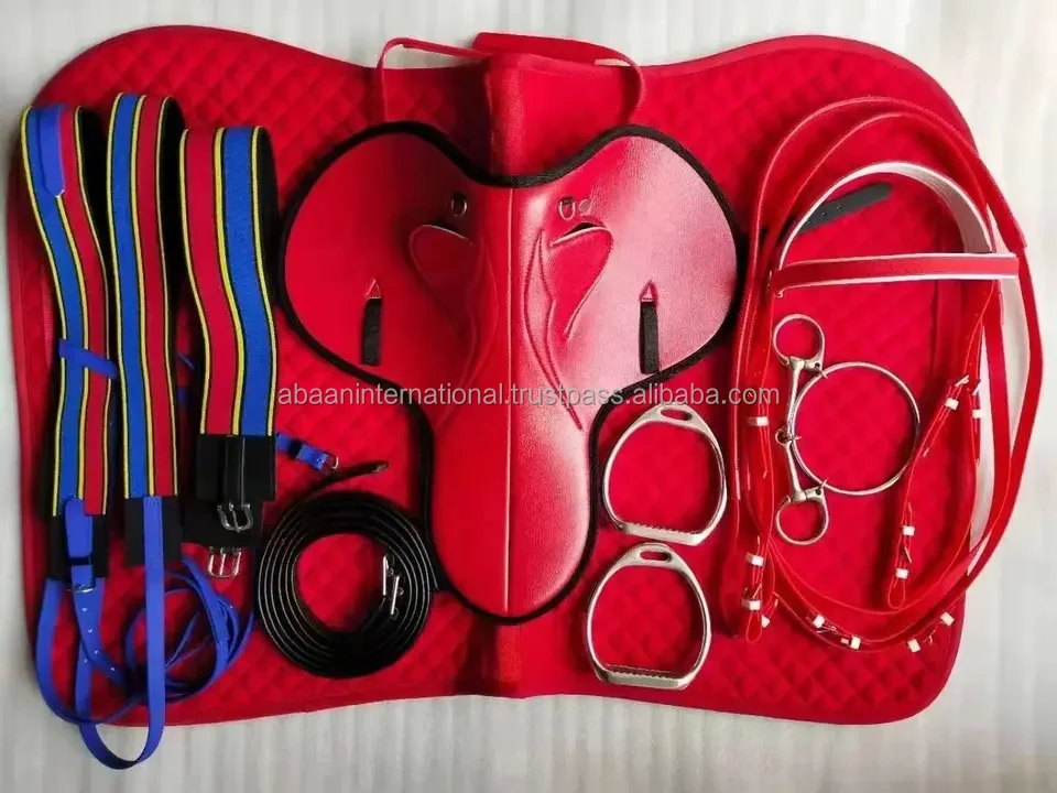Fashion Style High Quality Horse Matching Racing Saddle Set Embroidery Customized Logo Manufacture in India