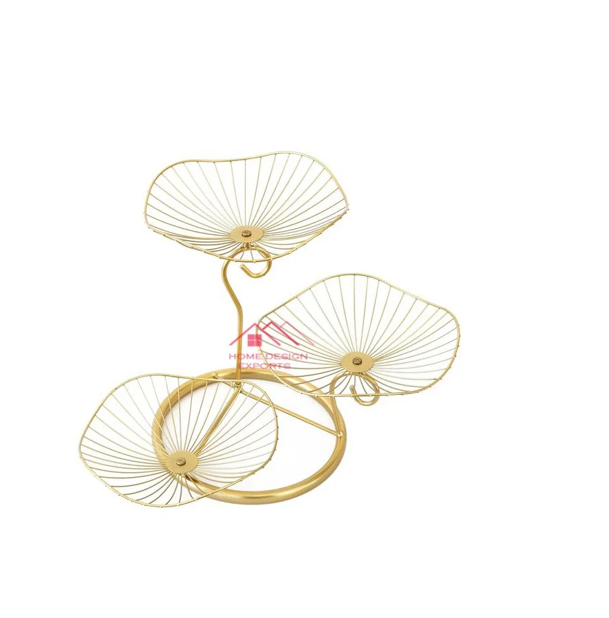 3 Tier Wire Basket Stand for Kitchen Vegetable and Fruit Storage Basket Iron Wire Basket Stand