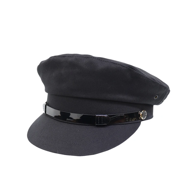 Wholesale OEM Customized Logo Dark Uniform Navy Cap For Hot Sell Cheap Navy Cap Hat Wholesale Transport Conductor Navy Cap Hat