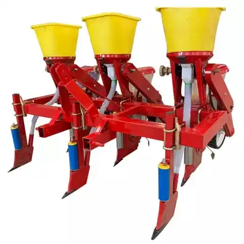 Top Grade 5 Rows Corn Vacuum Planter With Fertilizer Hopper Corn Maize Soybean Seed Planter tractor