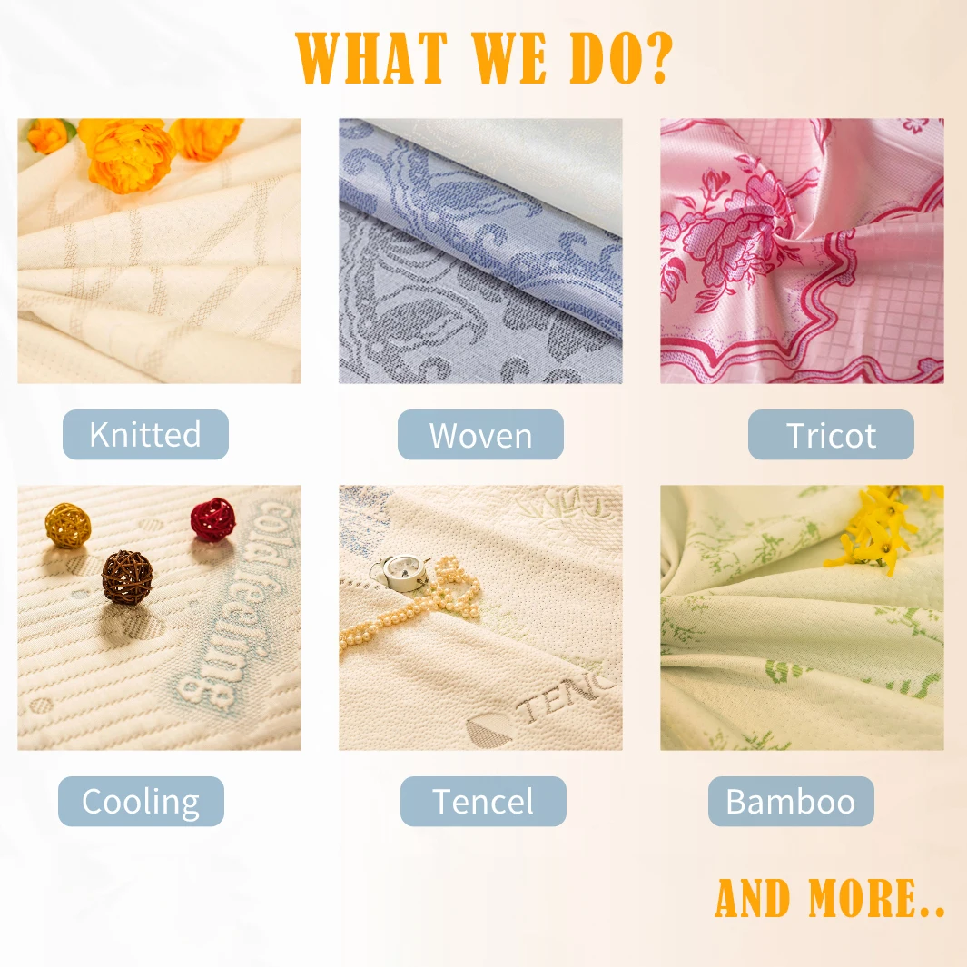 Customized Roll Quilted Fabric Mattress Side Fabric  for Border Fabric  Side of Mattress