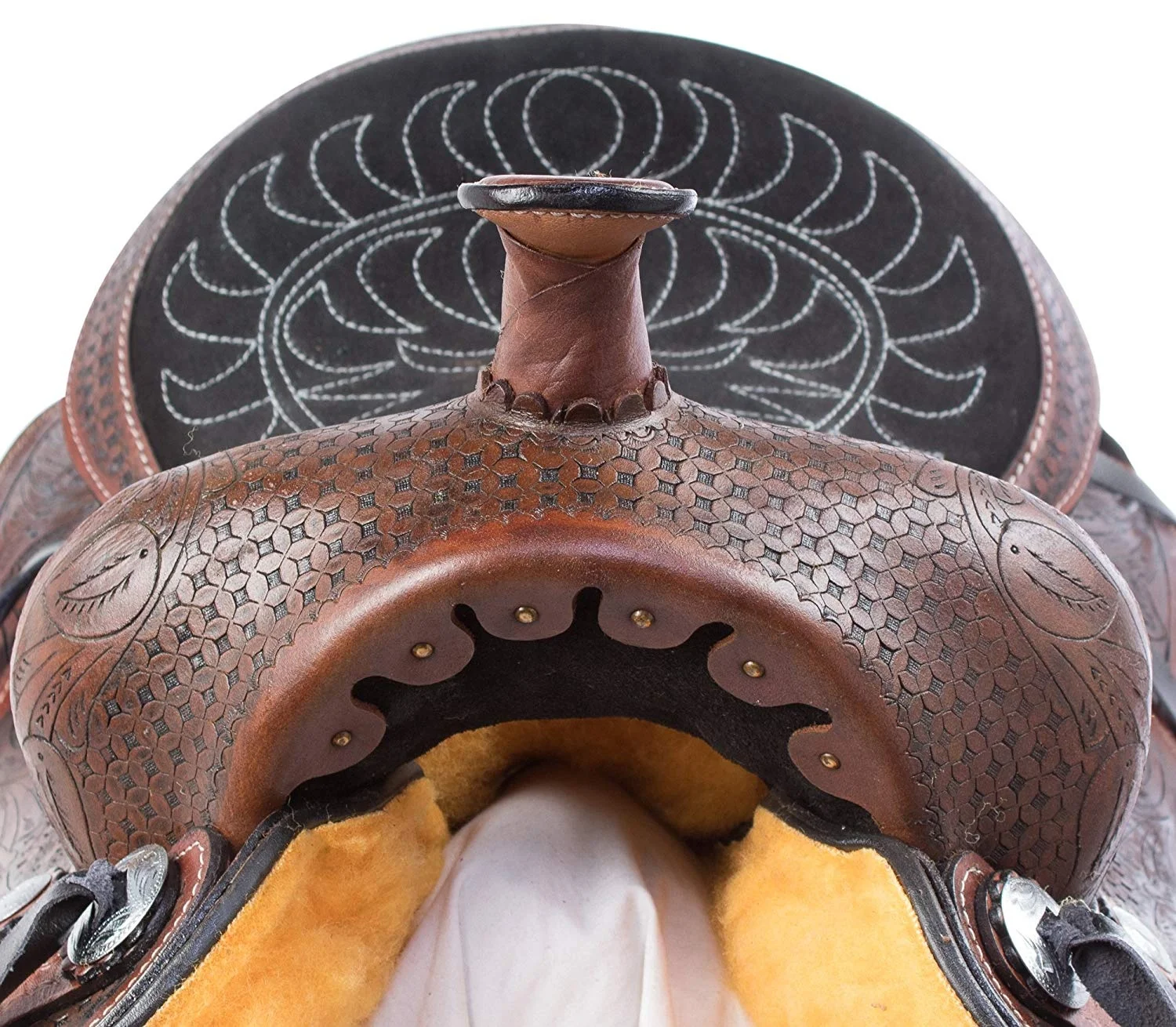 Manaal Enterprises Classic Quality Handmade Premium Leather Comfort Western Barrel Racing Trail Equestrian Horse Saddle Tack Set