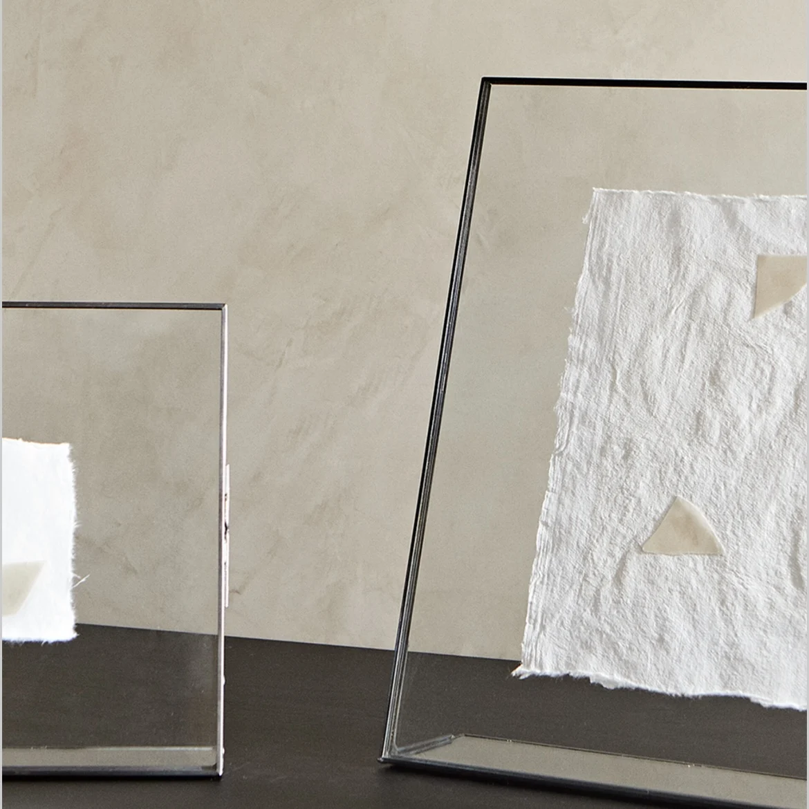 Antique Brass Gold Double Glass Metal Photo Frame Vintage Style Evergreen Photo Frames with Stand