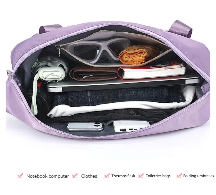 Large Capacity Folding Gym Backpack Sling Bags Tote Bag Duffle Overnight Foldable Travel Bags for Women