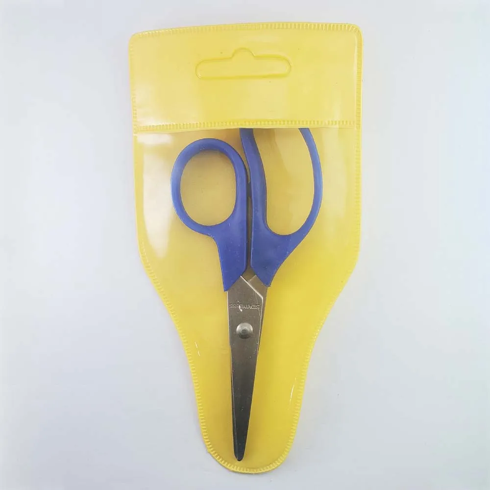 Office and Home Paper Cutting Scissors with Plastic Handle Stainless Steel Curved Blade with Sharp Tip for Nail Beauty Use