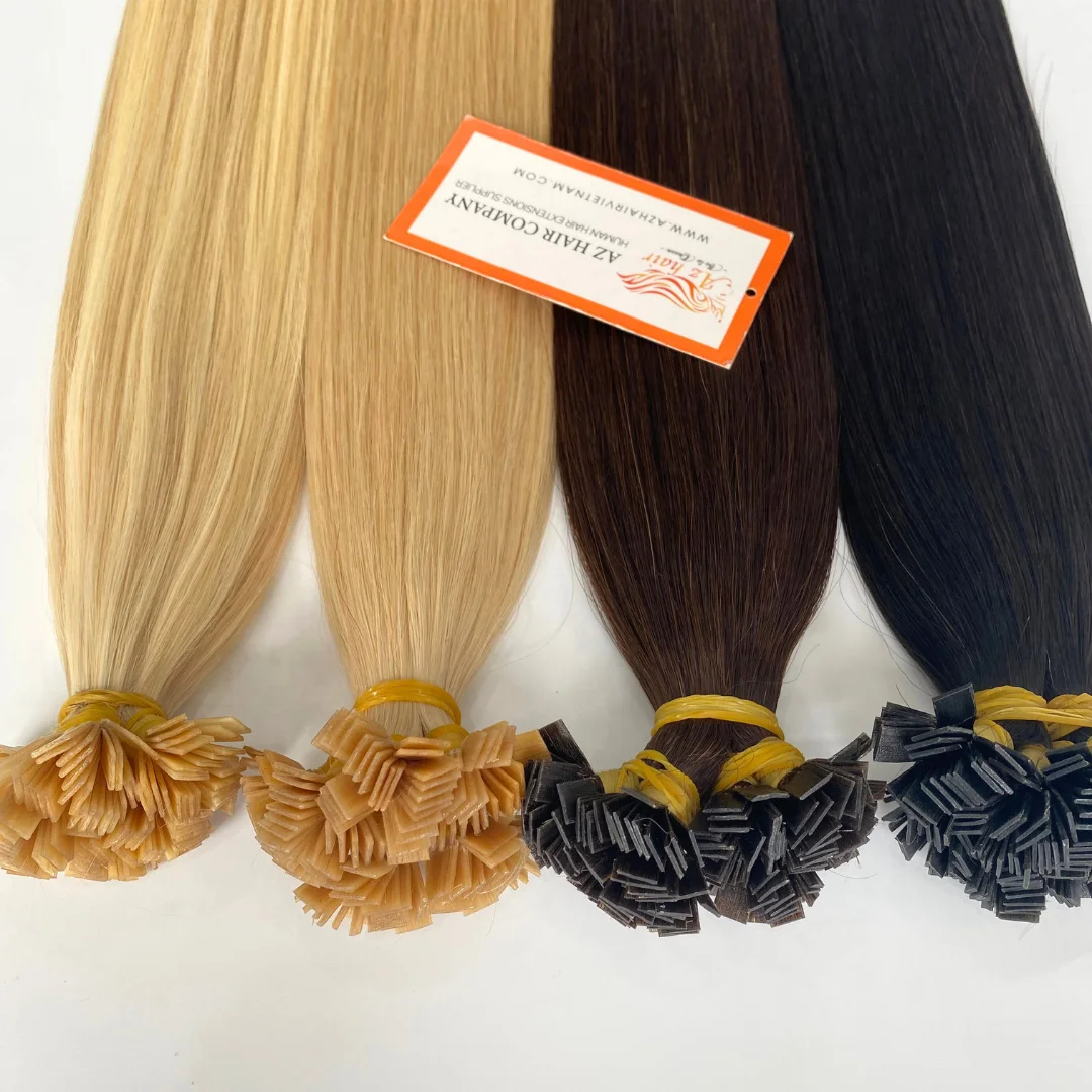 Grade 12A - 100% Vietnamese Remy Hair Flat Tip Keratin Hair Extensions Wholesale Price With Full Color