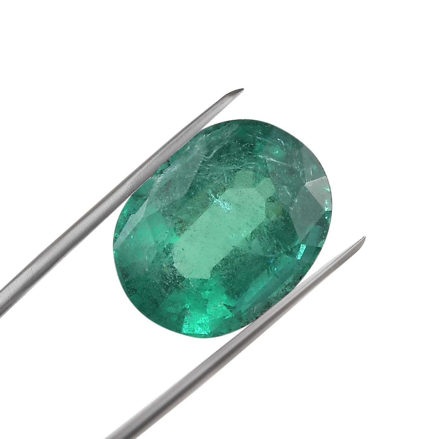 Natural Zambian Emerald 9x7mm Faceted Oval Loose Gemstone Wholesale AAA Quality Emerald Stone Handmade For Jewelry Making