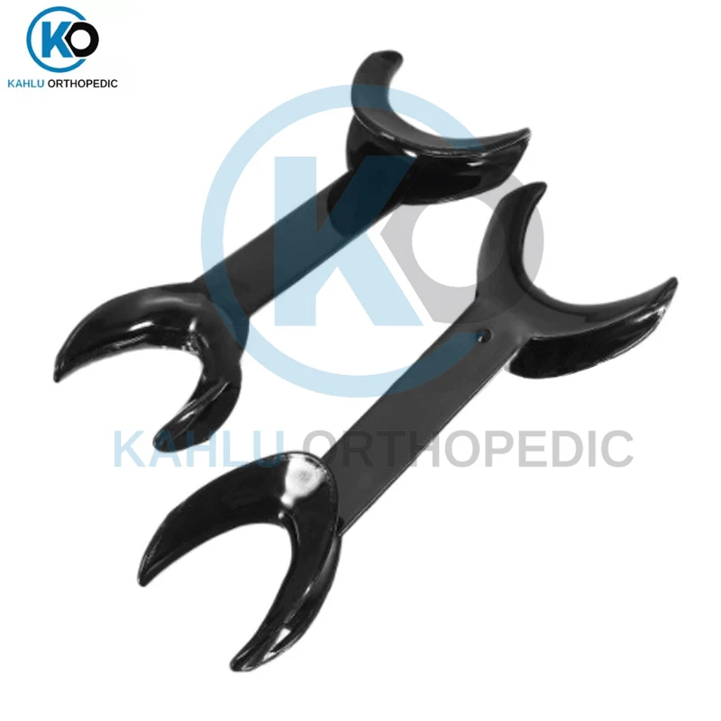 Black Double head Lip Retractor Dental Lip Cheek Dental Orthodontic Mouth Opener Instruments By KAHLU ORTHOPEDIC