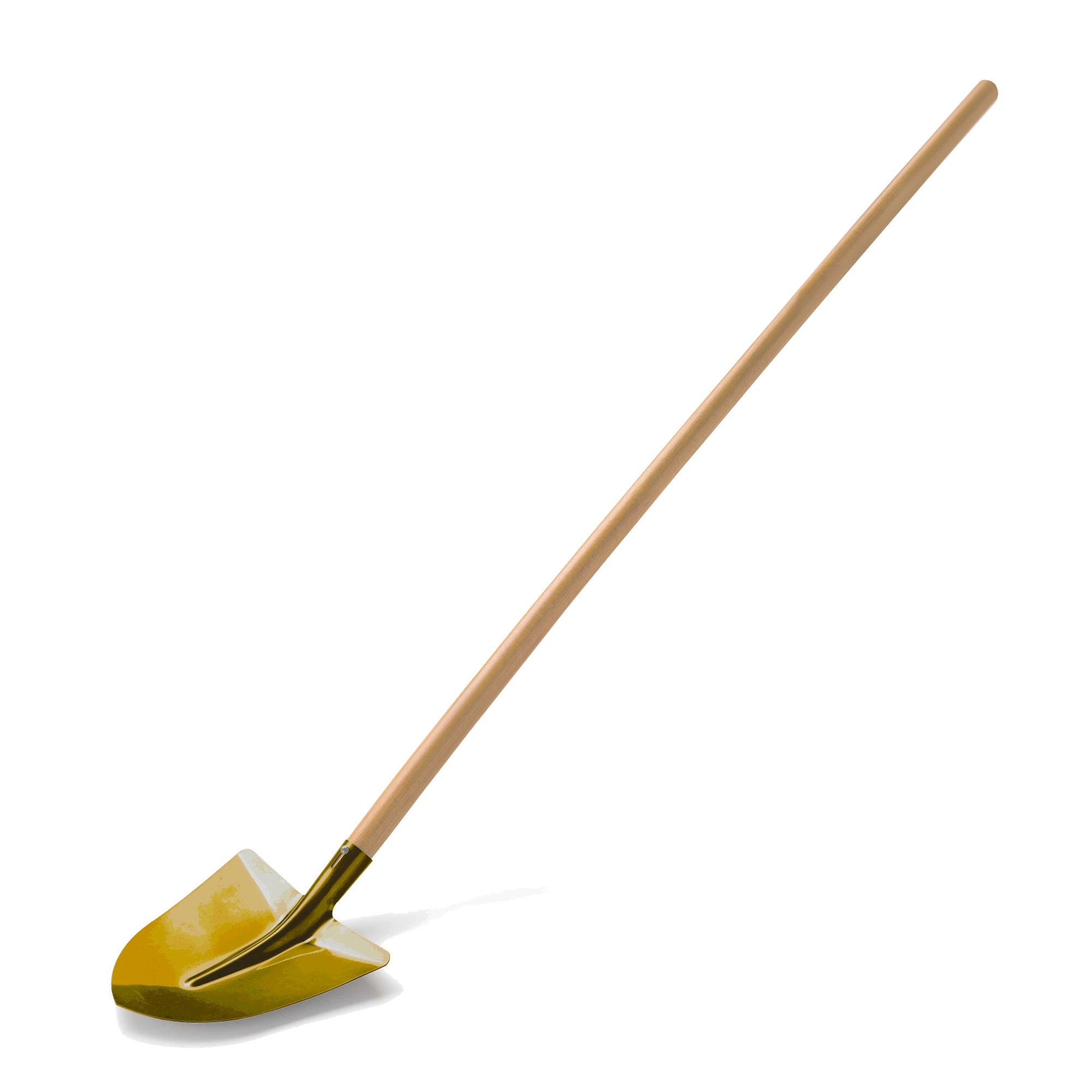 Top-Selling 14 1/2 in Gold Zinc-Plated Steel Shovel Durable and Robust for Construction Sites and Building Work Sand