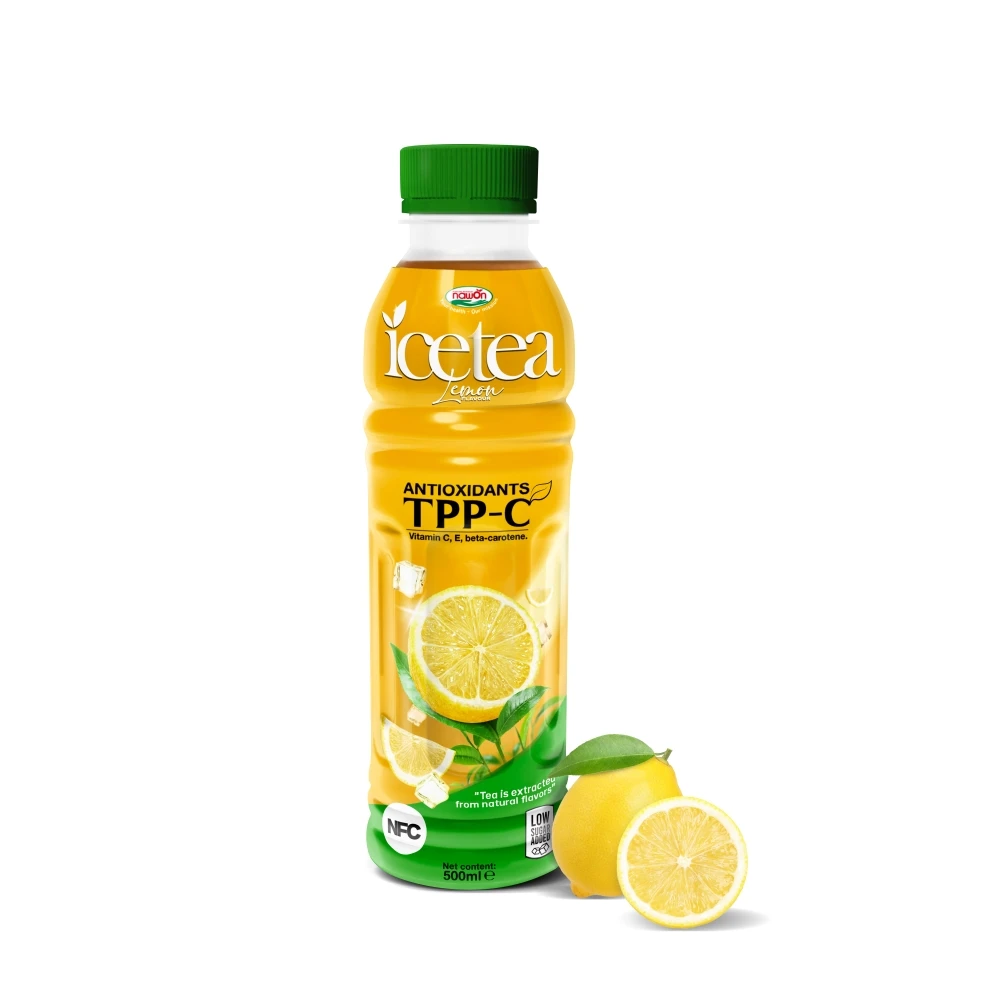 Nawon Iced Black Tea Drinks Lemon 500ml Bottle Fruit Flavors Tea Drinks Wholesale Beverage Vietnam Soft Dink Manufacturer