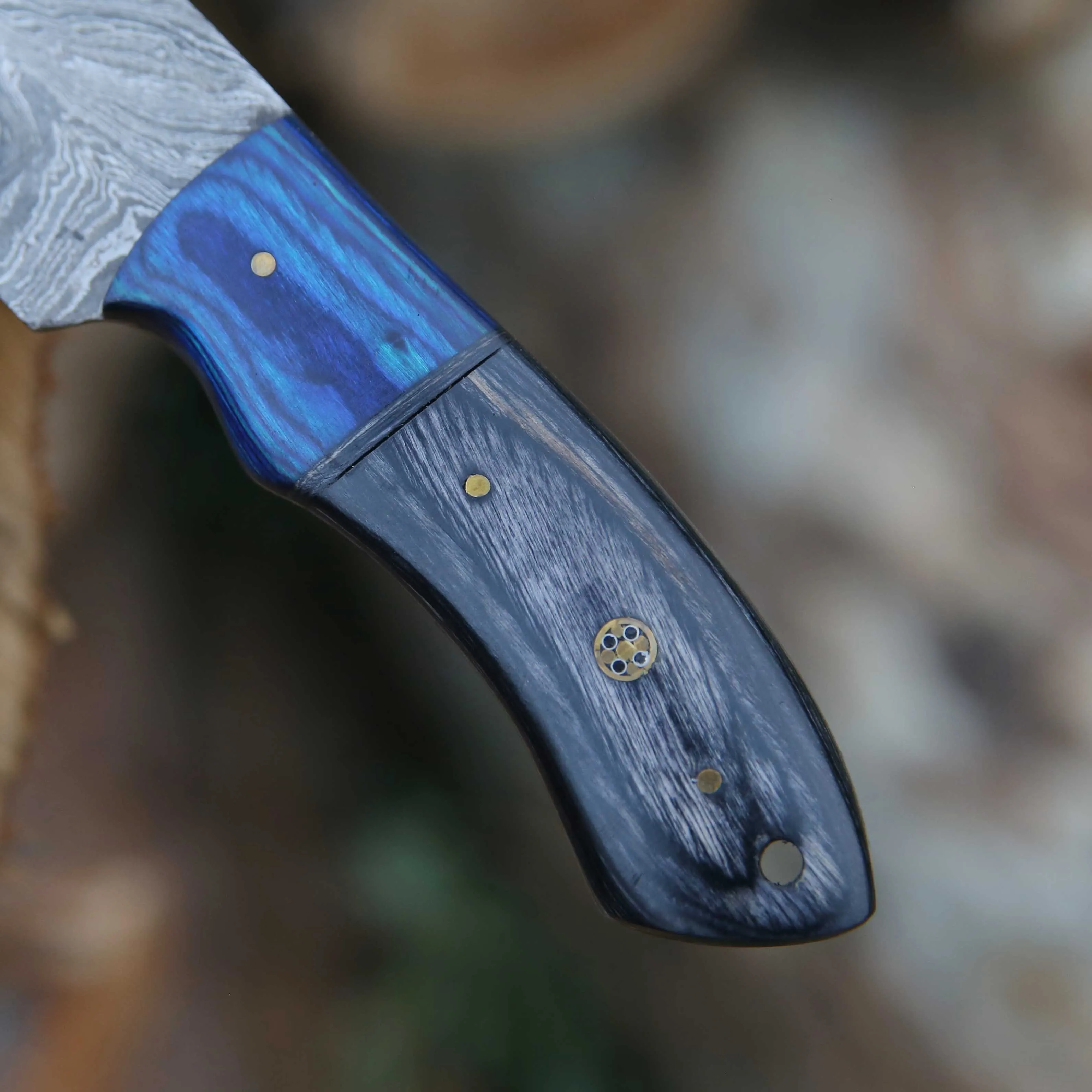 Custom Damascus steel Fixed Blade Knife Hunting knife With leather sheath Full tang knife Amazon Drop shipping