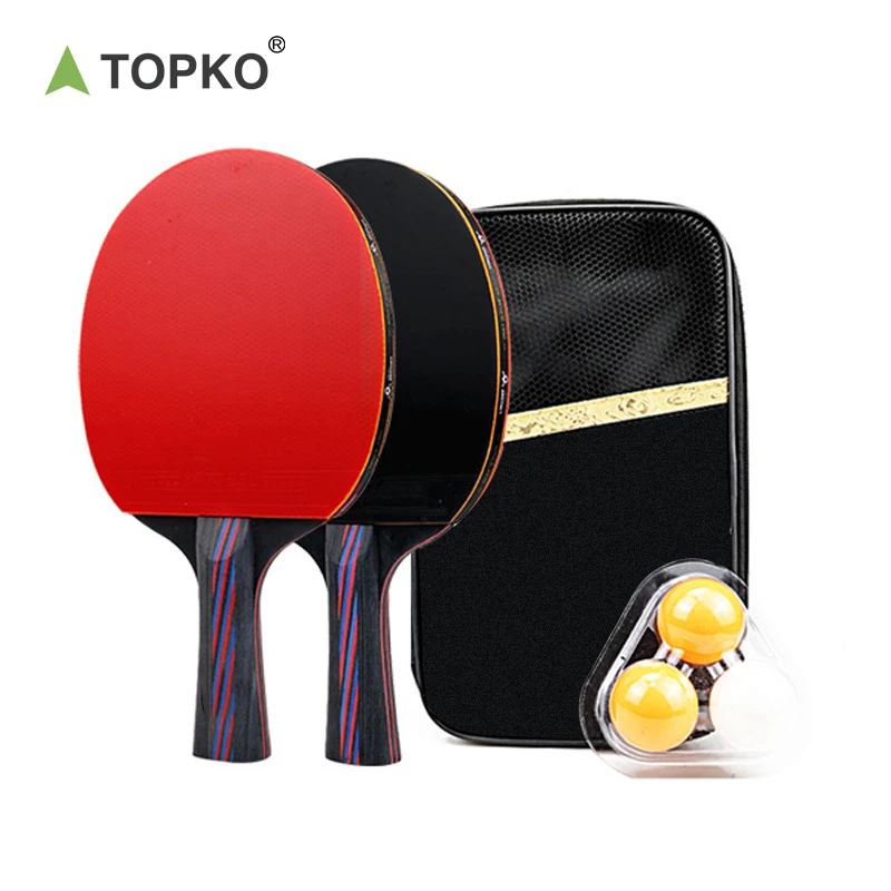 Topko High quality Professional Pingpong Paddle Table Tennis Rackets Double-Sided Reverse Tape Table Tennis bats
