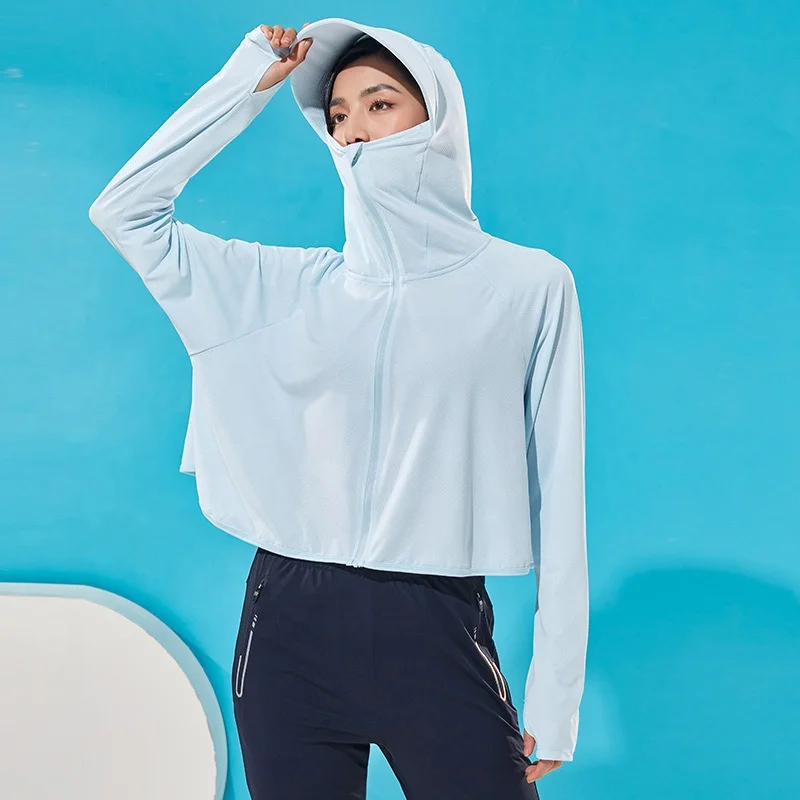 2023 Summer UPF50+ Sun Protection Clothing Outdoor Anti UV Skin Jacket Coat Rash Guard Women