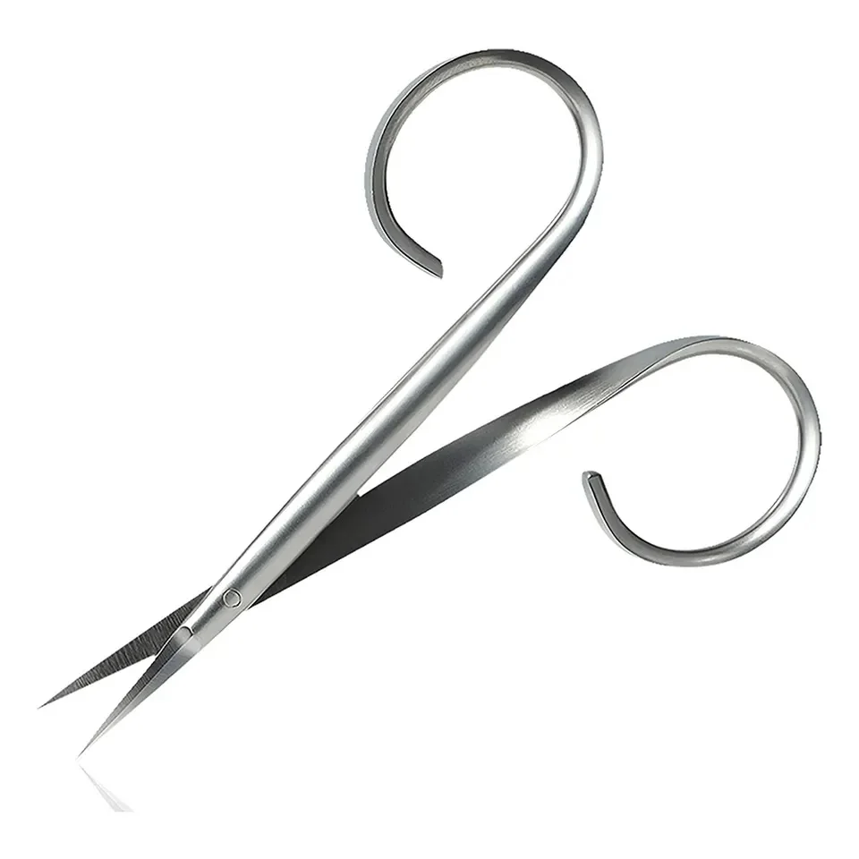 Cuticle Stainless Steel Manicure Pedicure Nail Care Scissors  Curved Blade For Ingrown Nail Cuticle Cuttings Scissor