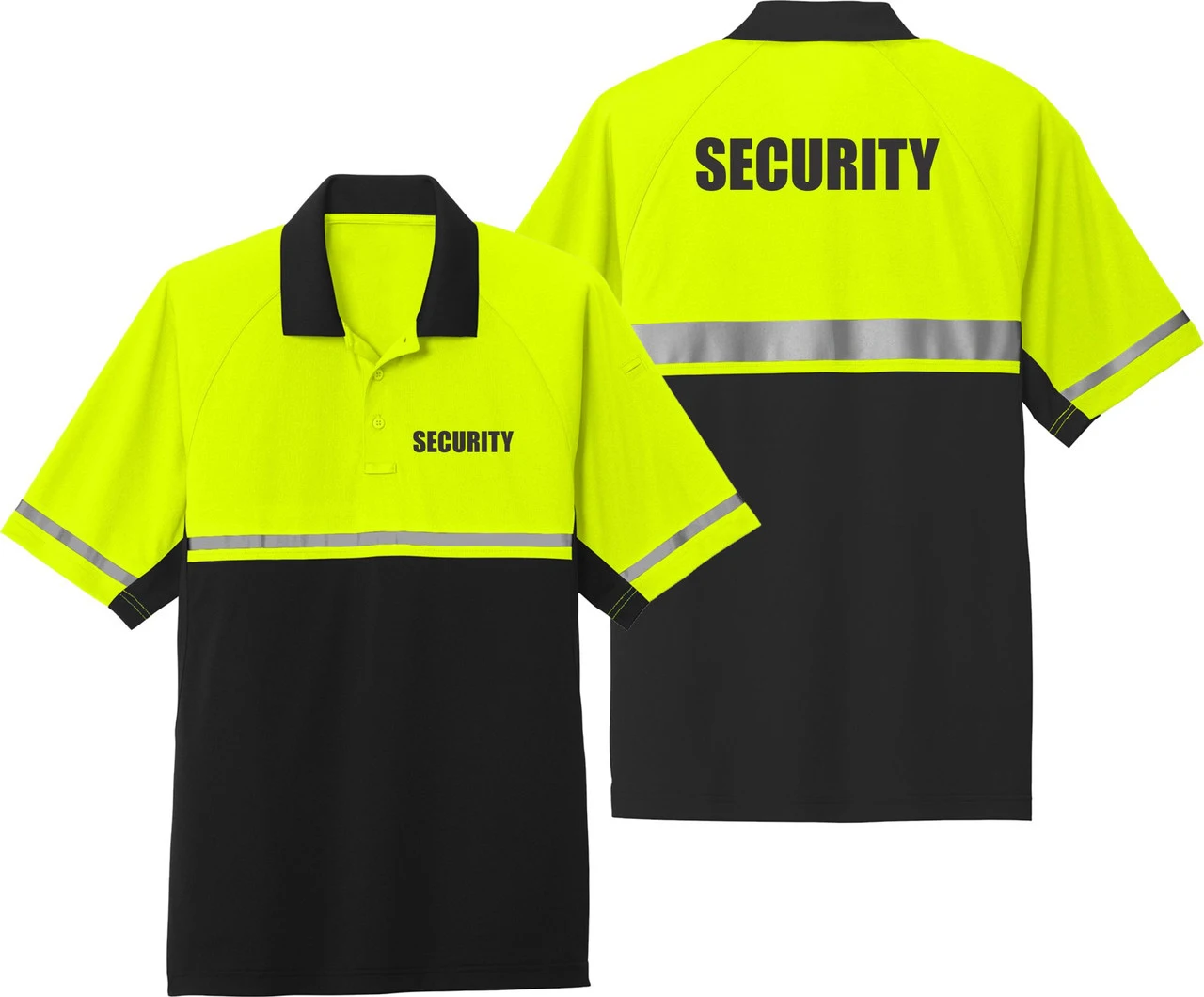 Security Polo Shirt Security Guard Officer Polo shirt Workwear Reflective Tshirt Yellow Cheap Safety Reflective Polo Shirt