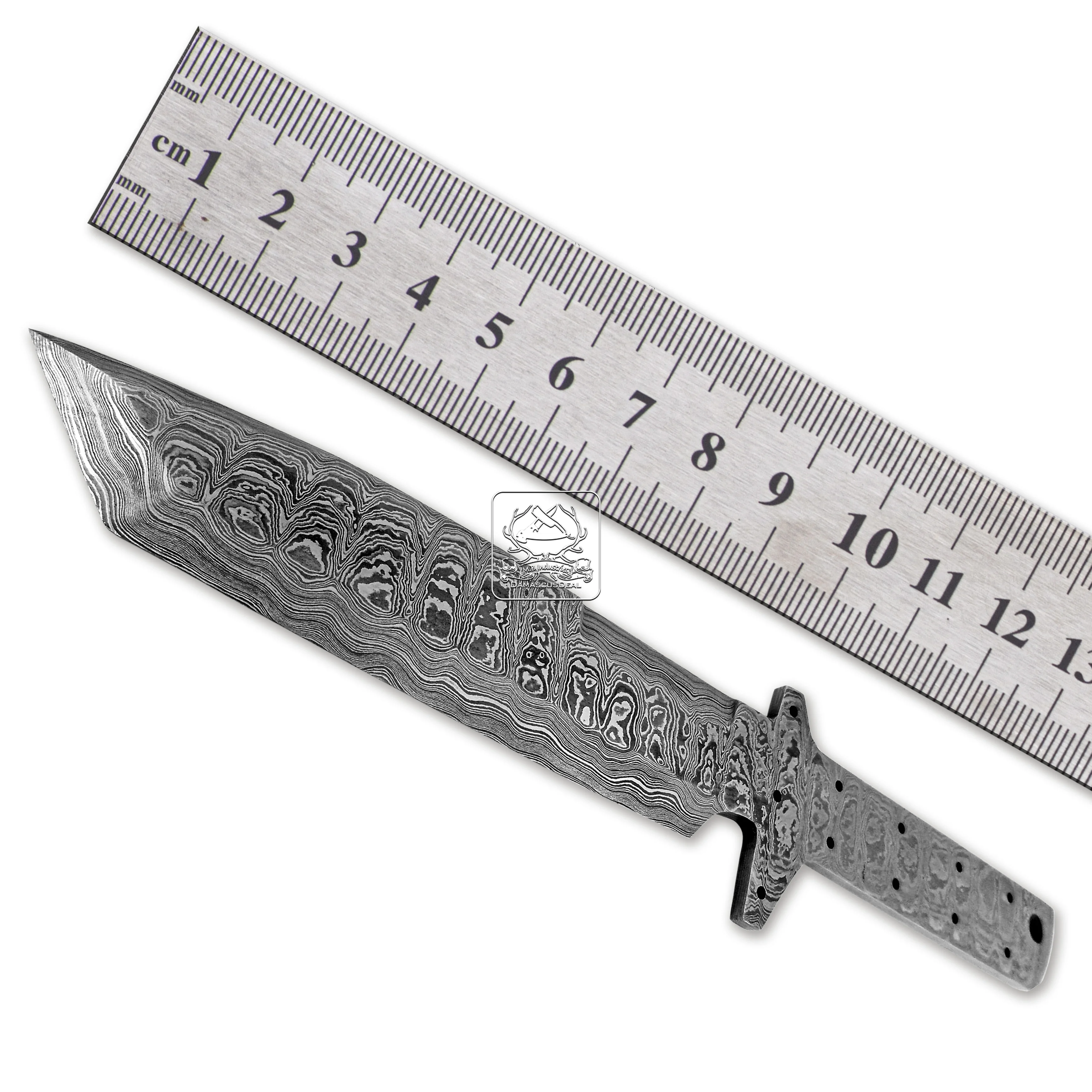 Damascus Steel Knife Blade Blanks DD-Tanto-1205a Handmade Tanto Knife Best Outdoor Bushcraft 192 Layers Twist Ladder Raindrop