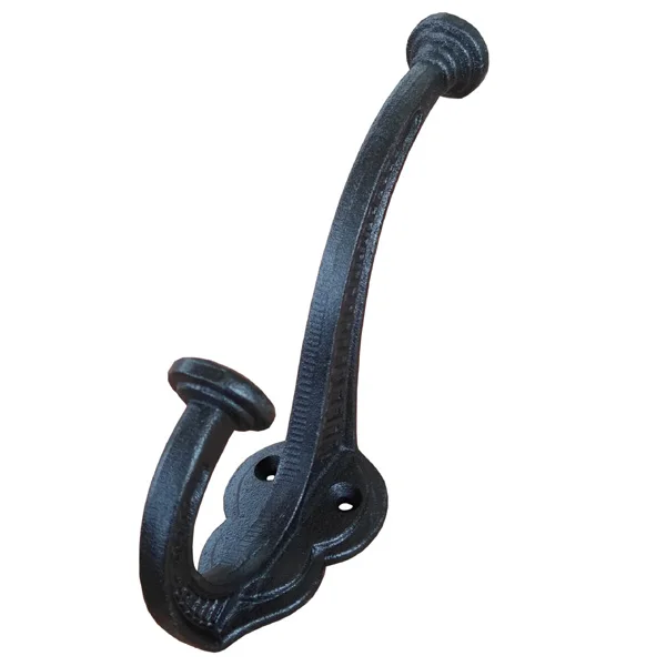 Heavy Duty  Wall Mounted Hook Antique Cast Iron  Coat Hooks/old Vintage Natural Matt Black Lacquer T the lowest  price