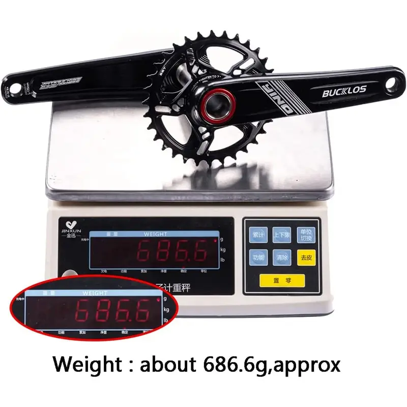 BUCKLOS MTB Crankset  Integrated Crank 32T 34T 36T 38T crankset CNC aluminum alloy bicycle crank