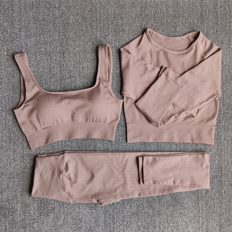 Seamless Gym Set Women 7 Colors Top Bra Leggings Sport Women Fitness Clothing Sport wear Yoga Sets