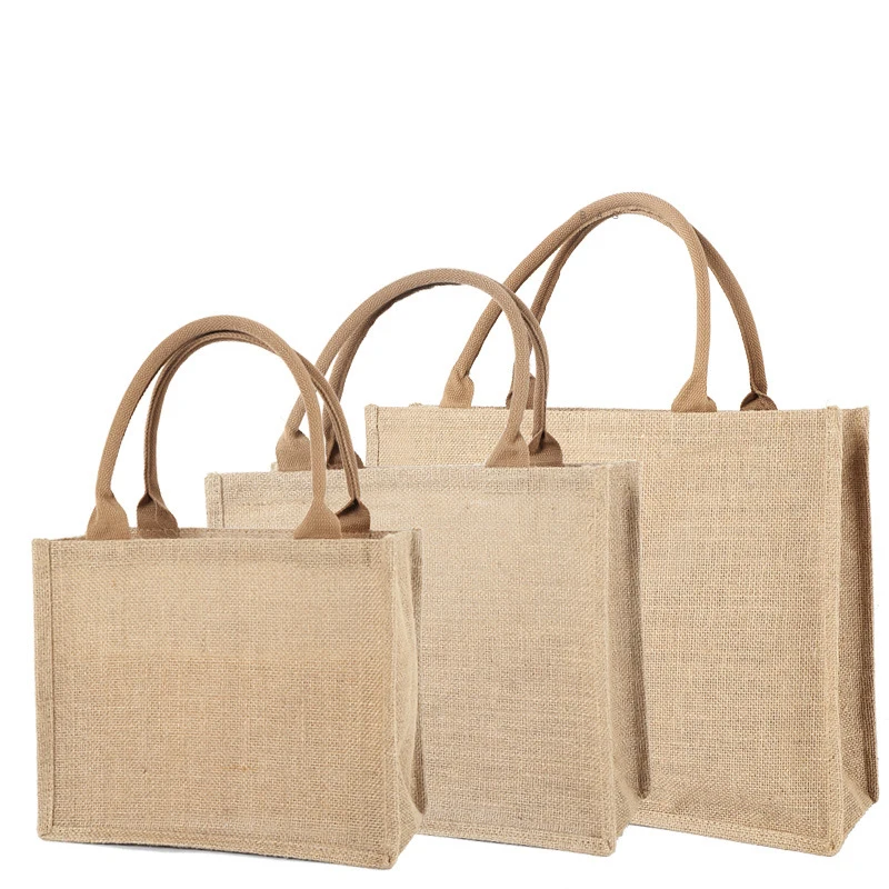 Custom jute tote bag/jute shopping bag/bolsas de yute