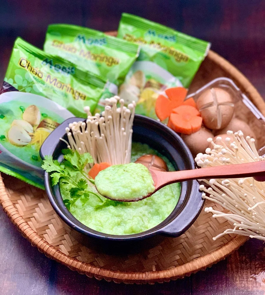 Rice moringa leaf powder Ingredients Instant Porridge Instant Congee 30packs x 50g Export From Vietnam