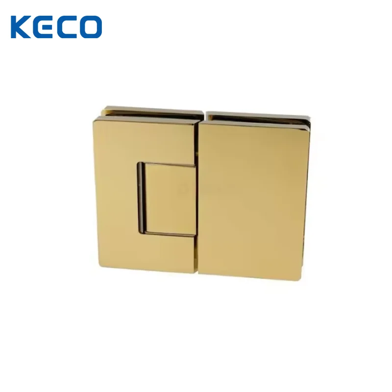 Adjustable Hidden Screw Hinge 180 Glass to Glass Door Hinge Brass Shower Hinge