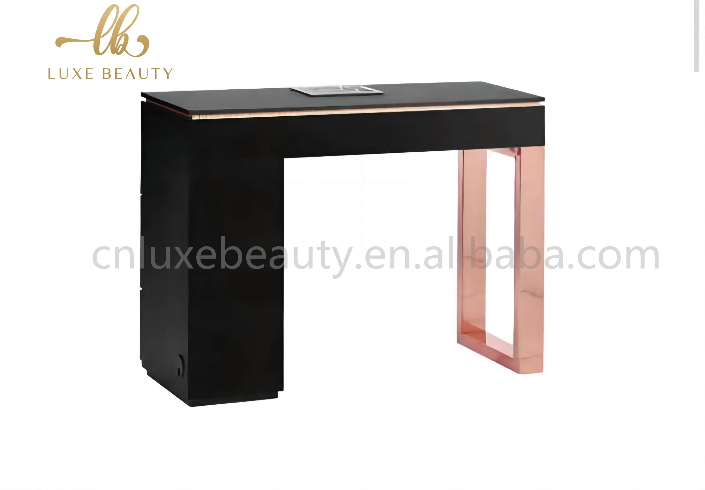 Modern Design Marble Top Manicure Station Metal foot Nail Table with 5 drawers and dust collector for nail and Beauty Salon