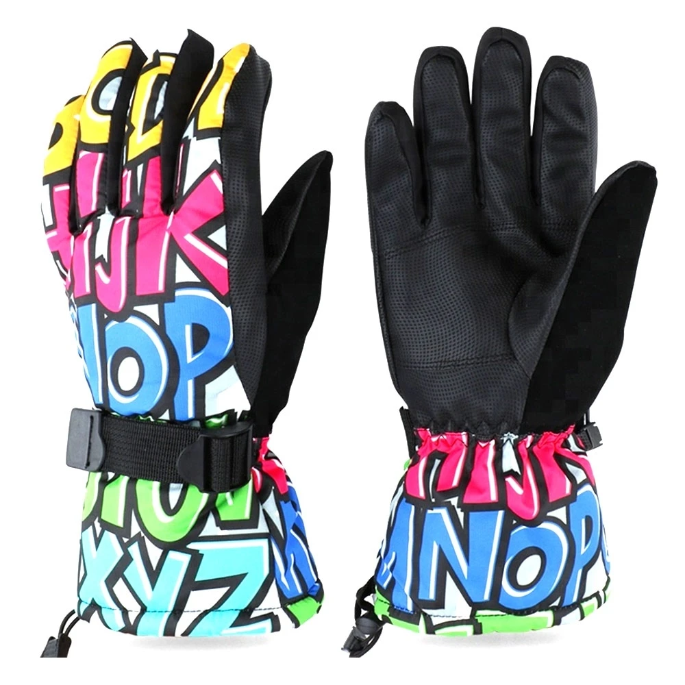 Leather Gloves Waterproof Touch Screen Ski Snowboarding Heated Riding Warm Sports Travel