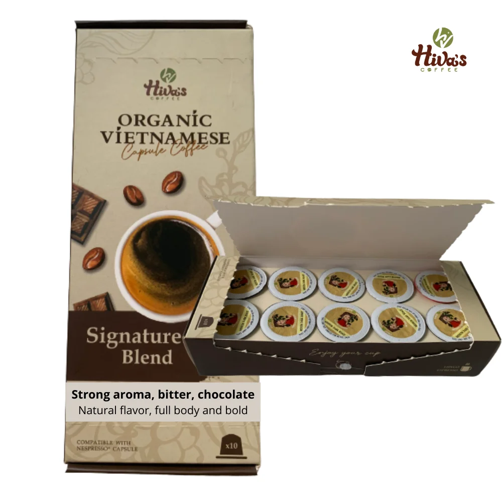 Top product High quality Capsule Coffee Nespresso Natural Caffeinated Arabica Ground coffee 6g Bitters Ready to Export