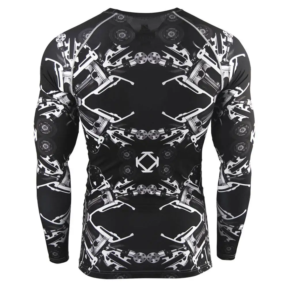 Low MOQ Long Sleeve Men Wear High Quality MMA Rash Guards For Sale Custom Made Sublimation Design Adults Fitness Rash Guard