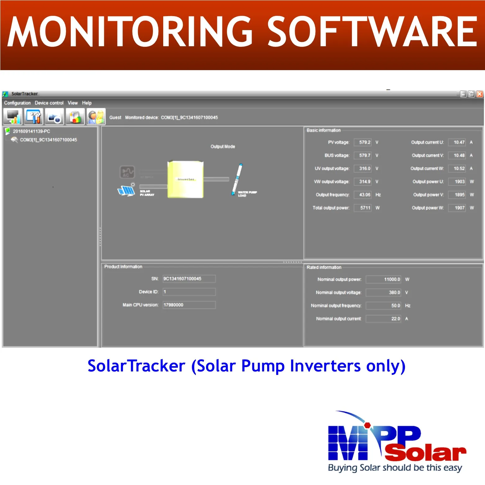 Инвертор водяного насоса SP15K 15000 Вт 3 фазы 380 В 400