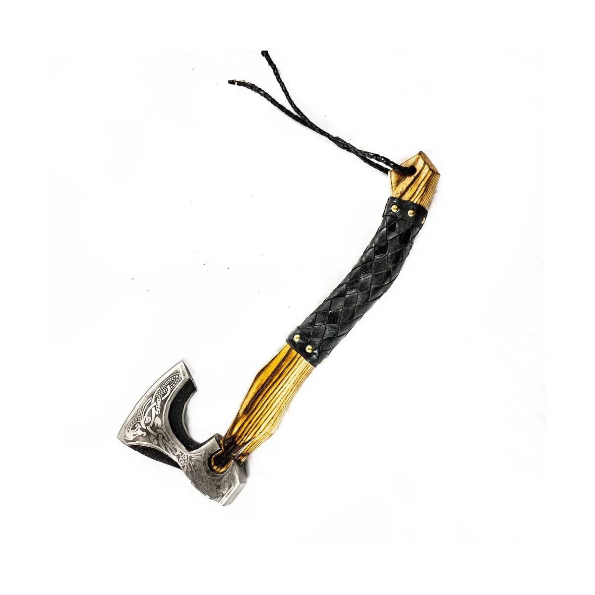 Wholesale Wooden Handle Axes Head Stainless Steel Splitting Hatchet with Sheath Outdoor Camp Survival Felling Axe
