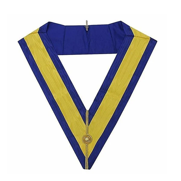 Masonic Blue Lodge 14th Degree Collars Masonic officers collar deputy Collar made from moire ribbon White back Width