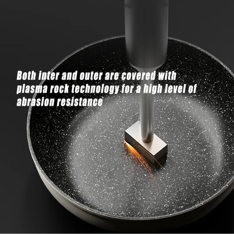 Velosan OEM 3pcs Dutch Oven Granite Marble Non Stick Coating Cookware Set