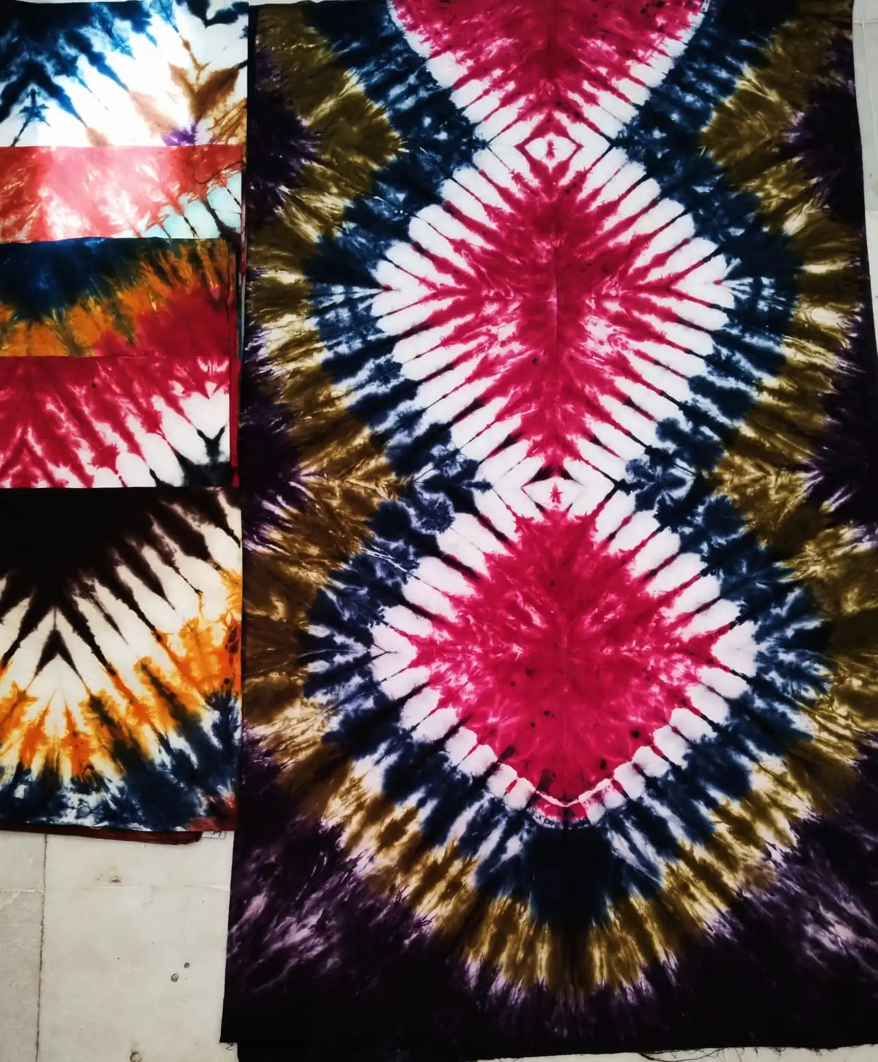 wholesale tie dye handmade design Open side beachwear super soft rayon kaftan women collection