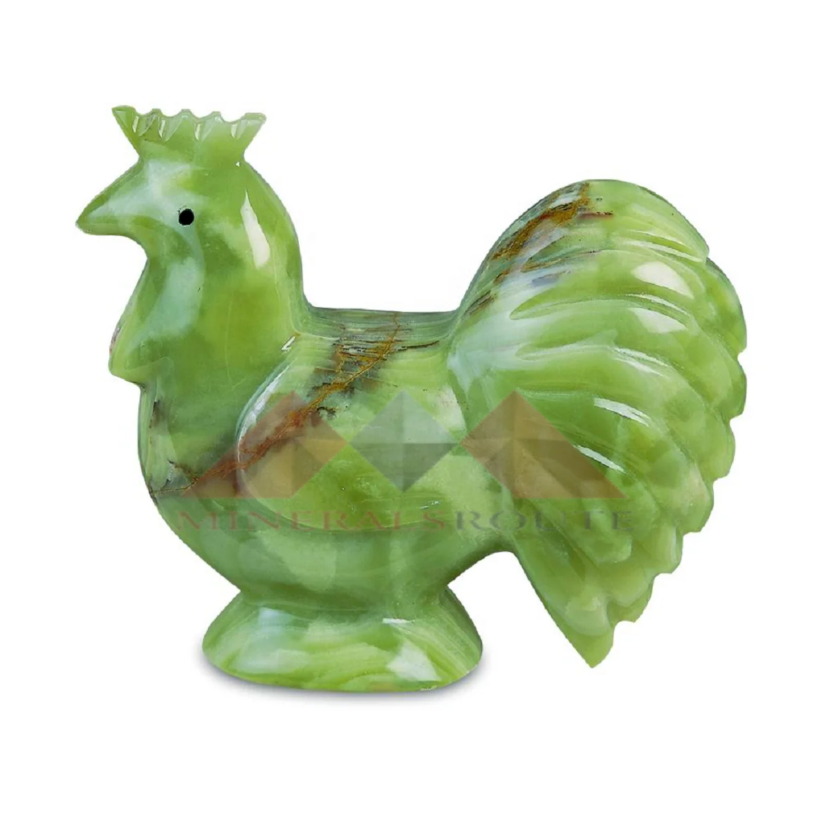 High Quality Green Onyx Rooster Customized Handmade crafts Onyx marble crafts Top Quality products from Minerals route.